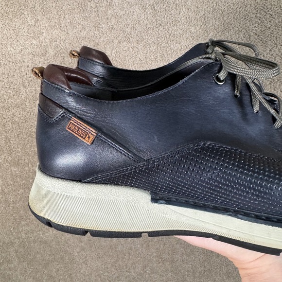 Pikolinos Leather Derby Shoes Mens 45 11.5 Navy Blue Perforated Lace Up Oxford main image 11